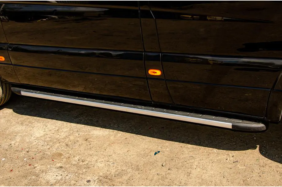 Volkswagen Crafter 2006-2016 Pedane Laterali Duru (2 pz, Alluminio) Lungo/ExtraLungo Foto 3