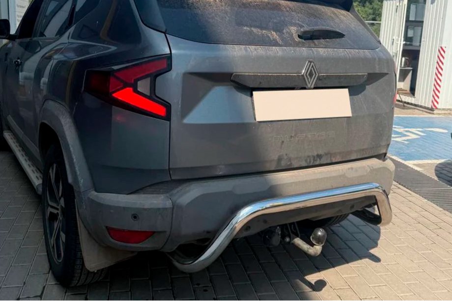 Dacia Duster 2024- Protezione Posteriore AK007 (Acciaio Inox) Image