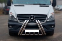 Mercedes Sprinter W906 2006–2018 Parabullbar F1-01 (2013-2018, Acciaio Inox) foto 1