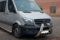 Mercedes Sprinter W906 2006–2018 Parabullbar F1-01 (2013-2018, Acciaio Inox) foto 2