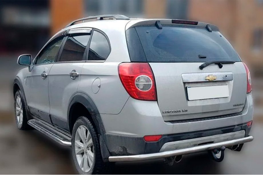 Chevrolet Captiva 2006-2019 Protezione Posteriore AK005 (Acciaio Inox) Foto 3