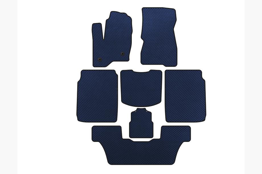 Ford Flex 2009-2019 Tappetini EVA (3 File, 2013-2019, Blu) Image