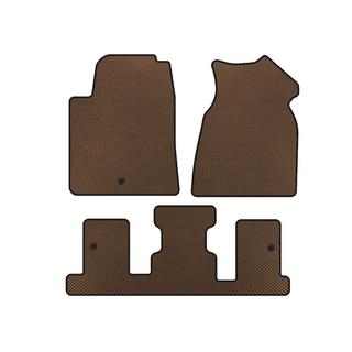 Tappetini EVA (1+3 fila, 2013-2017, Marrone) GMC Acadia 2006-2017