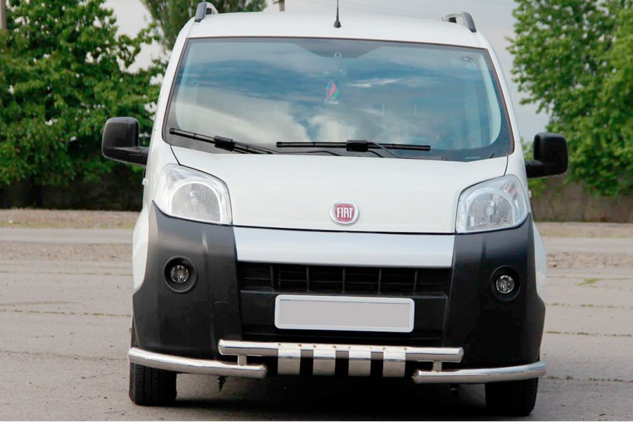 Fiat Fiorino/Qubo 2008-2024 Protezione Anteriore Shark Acciaio Inox Foto 1