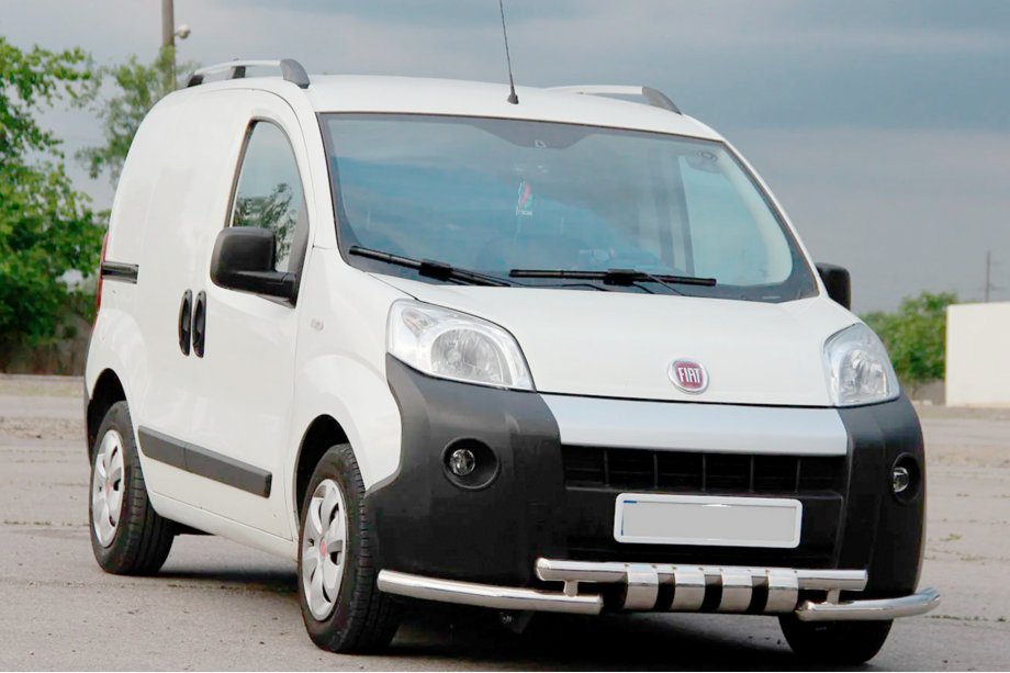 Fiat Fiorino/Qubo 2008-2024 Protezione Anteriore Shark Acciaio Inox Foto 2