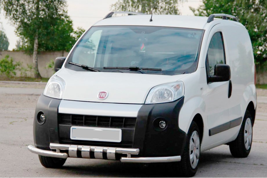 Fiat Fiorino/Qubo 2008-2024 Protezione Anteriore Shark Acciaio Inox Foto 3