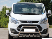 Ford Custom 2013-2022 Paraurti Anteriore WT003 (Acciaio Inox) foto 1