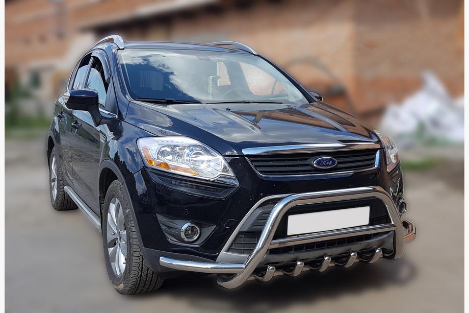 Ford Kuga 2008-2013 Paraurti tubolare anteriore WT003-Exclusive (acciaio inox) Foto 2