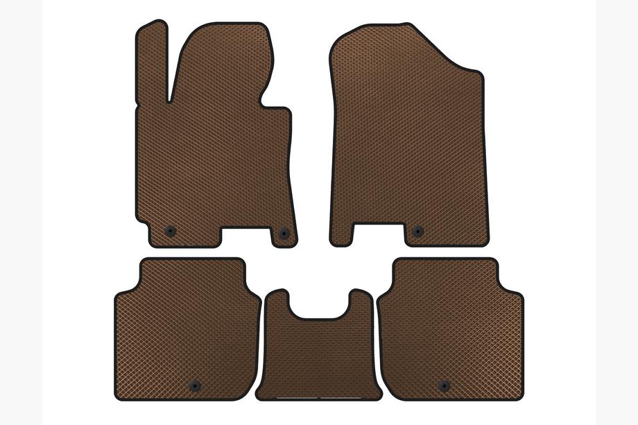 Kia Forte 2008–2024 Tappetini EVA (2012-2016, Marrone) Image