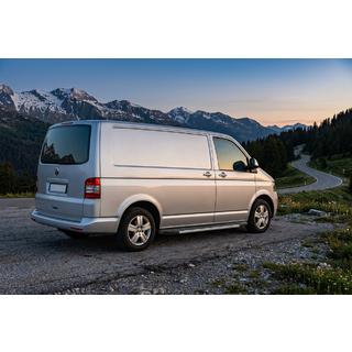 Pedane Laterali Duru (2 pz, Alluminio) Volkswagen T5 Caravelle 2004-2010 foto 2