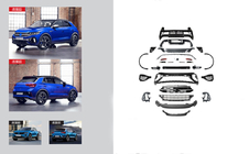 Volkswagen T-Roc 2017-2025 Kit restyling per 2022+ R foto 1