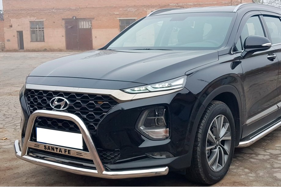 Hyundai Santa Fe 4 2018-2023 Paraurti Anteriore WT006 Acciaio Inox Foto 2