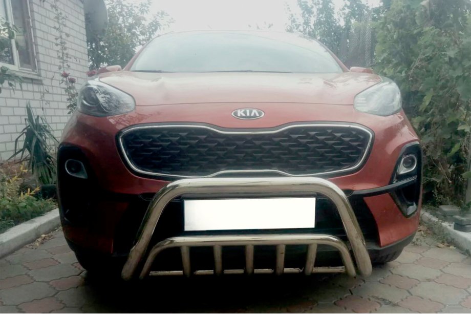 Kia Sportage 2015-2021 Protezione Anteriore WT002 (Acciaio Inox) Image