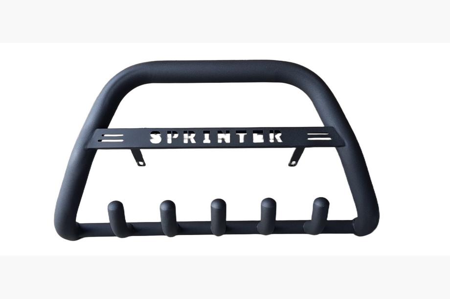 Mercedes Sprinter W901/902/903/904/905 1995–2006 Protezione Anteriore Black WT004 (Acciaio Inox) Foto 2