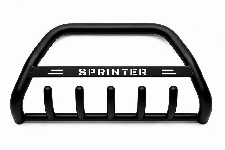 Mercedes Sprinter W901/902/903/904/905 1995–2006 Protezione Anteriore Black WT004 (Acciaio Inox) Foto 1
