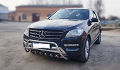 Mercedes GLE/ML class W166 2011-2018 Parabullbar WT003 (Acciaio Inox) foto 2