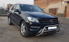 Mercedes GLE/ML class W166 2011-2018 Parabullbar WT003 (Acciaio Inox) foto 3