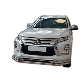Protezione anteriore ST085 (2020+, acciaio inox) Mitsubishi Pajero Sport 2015- foto 2