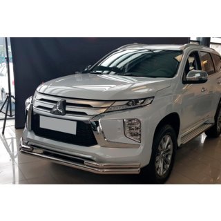 Protezione anteriore ST085 (2020+, acciaio inox) Mitsubishi Pajero Sport 2015- foto 1
