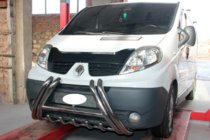 Renault Trafic 2001–2015 Protezione Anteriore F1-01 (Acciaio Inox) foto 2