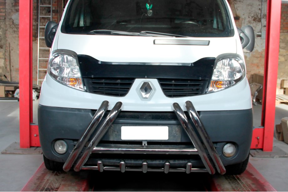 Renault Trafic 2001–2015 Protezione Anteriore F1-01 (Acciaio Inox) Image