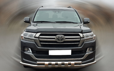 Toyota Land Cruiser 200 2007-2021 Protezione anteriore ST015 (2015+, acciaio inox) foto 1