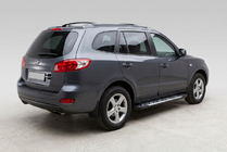 Hyundai Santa Fe 2 2006-2012 Pedane Laterali Sunrise (2 pz, Alluminio) foto 1