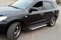 Hyundai Santa Fe 2 2006-2012 Pedane Laterali Line (2 pz, Alluminio) foto 1