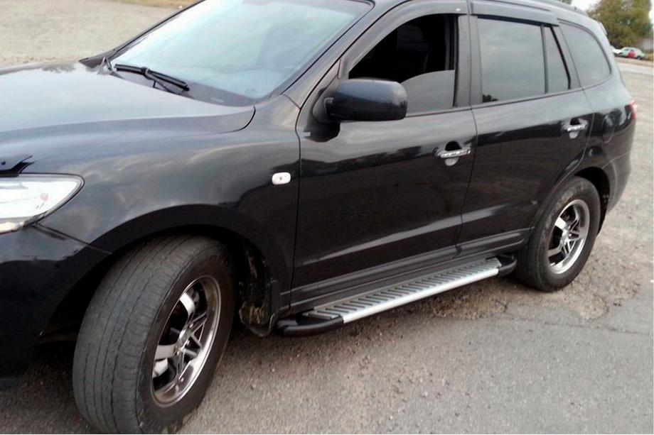 Hyundai Santa Fe 2 2006-2012 Pedane Laterali Line (2 pz, Alluminio) Image