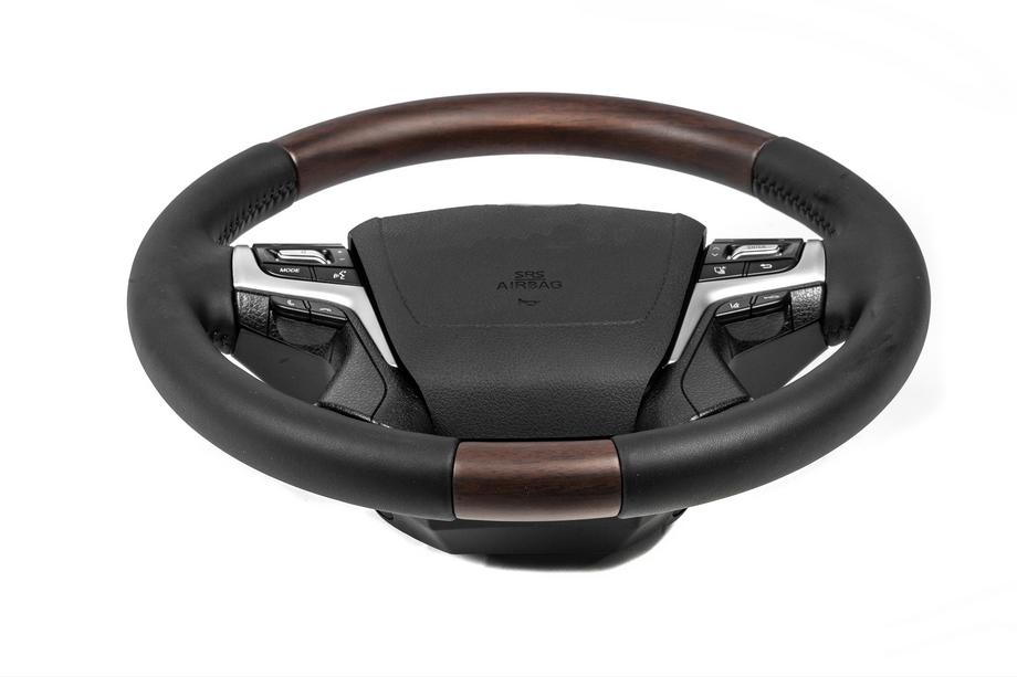 Toyota Land Cruiser Prado 150 2009-2023 Volante riscaldato (legno scuro) Foto 2