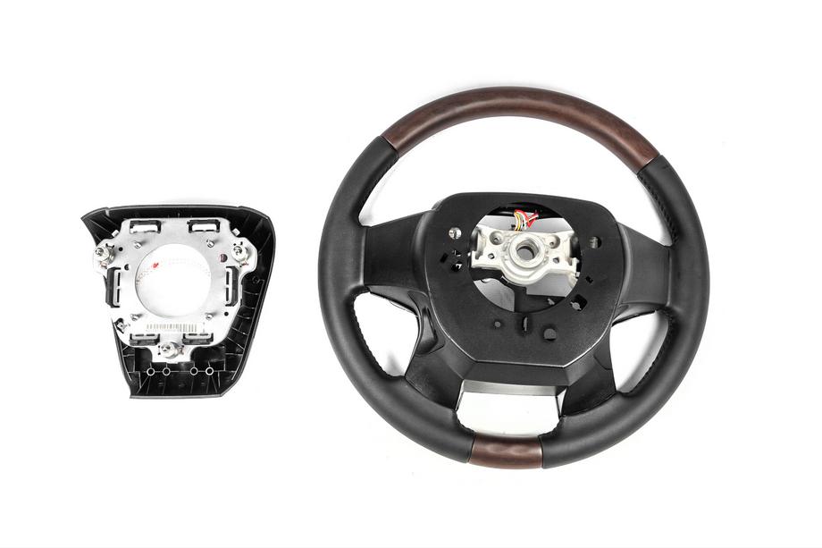 Toyota Land Cruiser Prado 150 2009-2023 Volante riscaldato (legno scuro) Foto 9