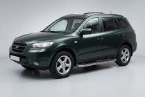 Hyundai Santa Fe 2 2006-2012 Pedane Laterali Maydos V1 (2 pz, Alluminio e Acciaio Inox) foto 1