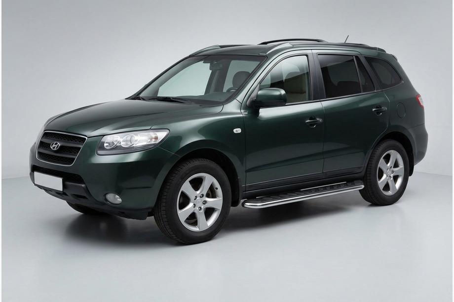 Hyundai Santa Fe 2 2006-2012 Pedane Laterali Maydos V1 (2 pz, Alluminio e Acciaio Inox) Image