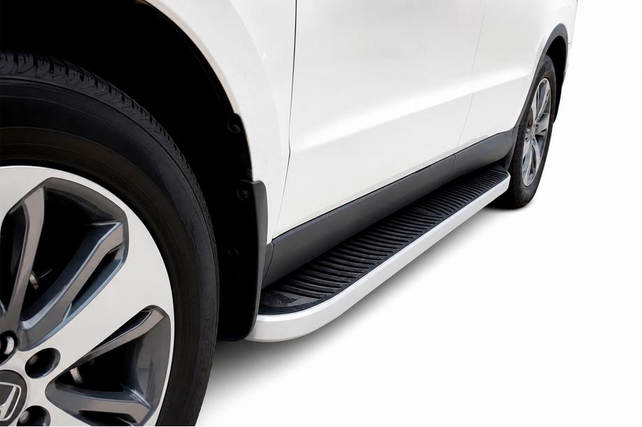 Hyundai Santa Fe 2 2006-2012 Pedane Laterali Tayga Grey (2 pz, Alluminio) Image