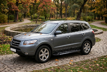 Hyundai Santa Fe 2 2006-2012 Pedane Laterali RedLine Black (2 pz, Alluminio) foto 1