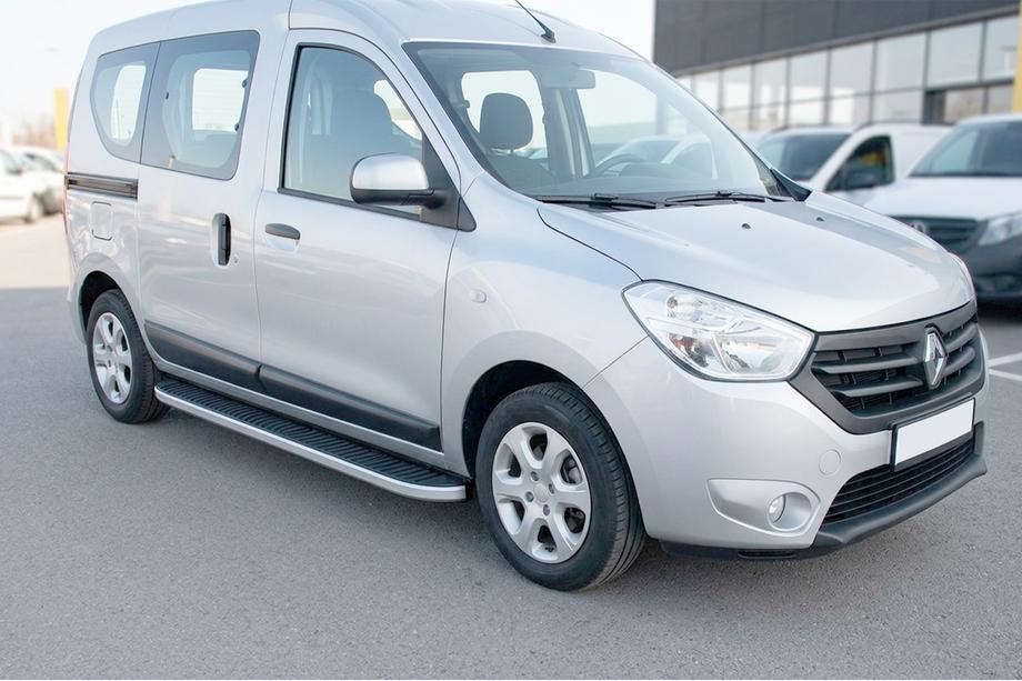 Renault Dokker 2013-2022 Pedane Laterali Tayga Grey (2 pz, Alluminio) Image