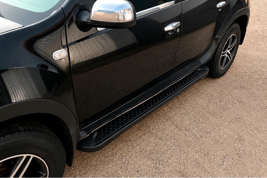 Renault Duster 2008–2017 Pedane Laterali Allmond Black (2 pz, Alluminio) Image