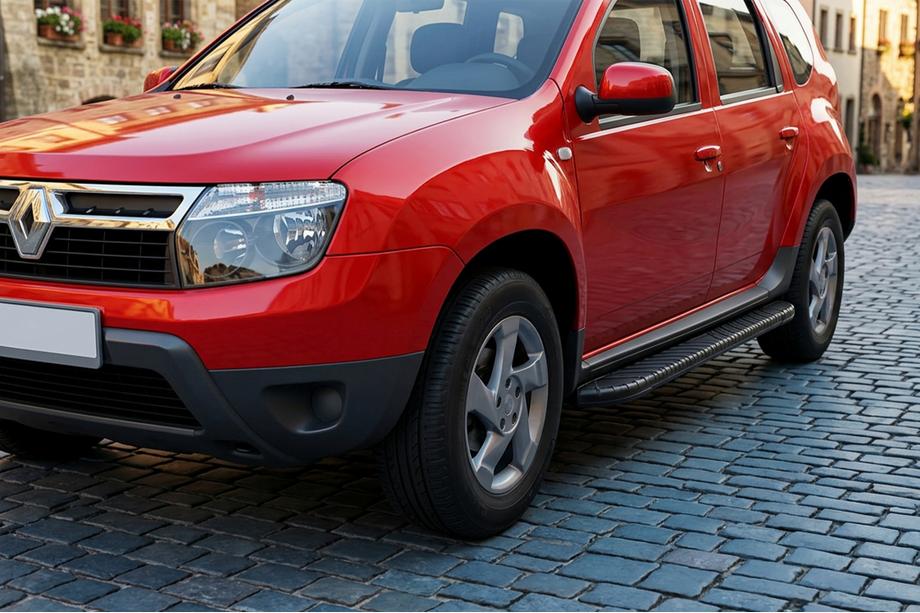 Renault Duster 2008–2017 Pedane Laterali Bosphorus Black (2 pz, Alluminio) Image