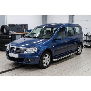 Pedane Laterali Maydos V1 (2 pz, Alluminio e Acciaio Inox) Dacia Logan MCV 2004-2014 foto 3