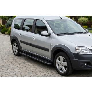 Pedane Laterali Bosphorus Black (2 pz, Alluminio) Dacia Logan MCV 2004-2014 foto 1