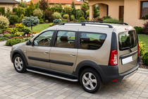 Dacia Logan MCV 2004-2014 Pedane Laterali Tayga (2 pz, Alluminio) foto 3