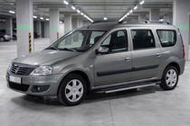 Renault Logan MCV 2005-2013 Pedane Laterali RedLine V1 (2 pz, Alluminio) foto 1