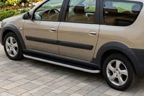 Renault Logan MCV 2005-2013 Pedane Laterali Tayga Grey (2 pz, Alluminio) foto 3