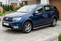 Dacia Logan MCV 2013-2020 Pedane Laterali Maydos V1 (2 pz, Alluminio e Acciaio Inox) foto 1