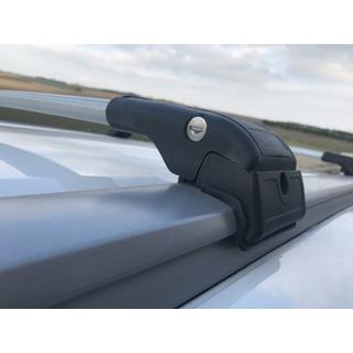 Barre portatutto (trasversali) per barre longitudinali integrate con chiave WingCarrier V2 (2 pz) Renault Lodgy 2013-2022 foto 2