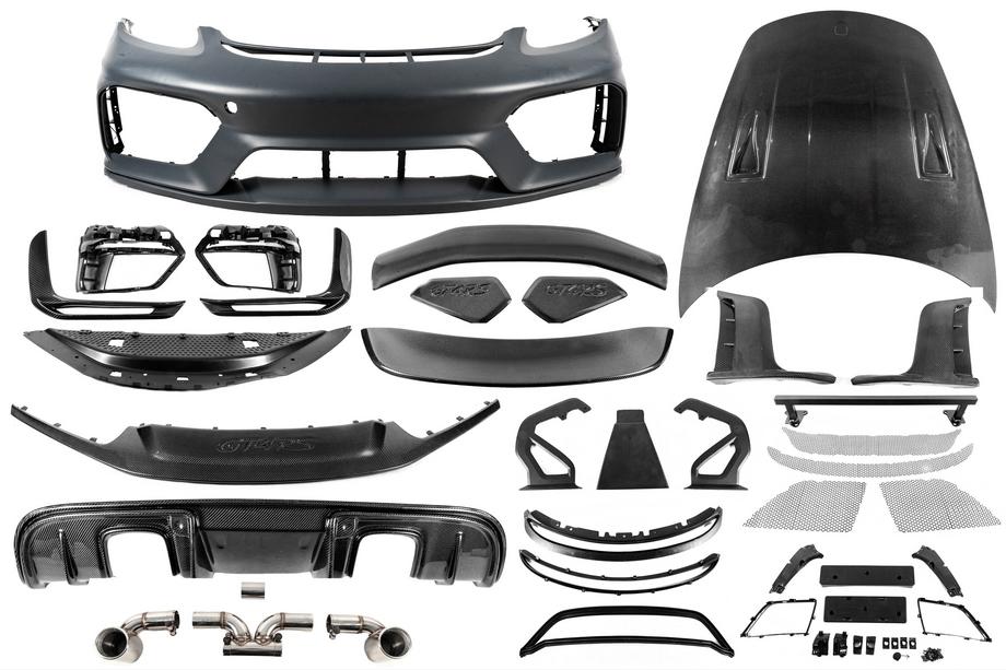 Porsche Boxster/Cayman 982 (718) 2016- Kit carrozzeria GT4RS (polipropilene + carbonio) Image