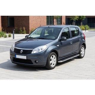 Pedane Laterali Maydos V1 (2 pz, Alluminio e Acciaio Inox) Dacia Sandero 2007-2013 foto 1