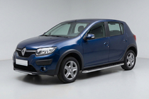 Renault Sandero 2013-2022 Pedane Laterali Maydos V1 (2 pz, Alluminio e Acciaio Inox) foto 1