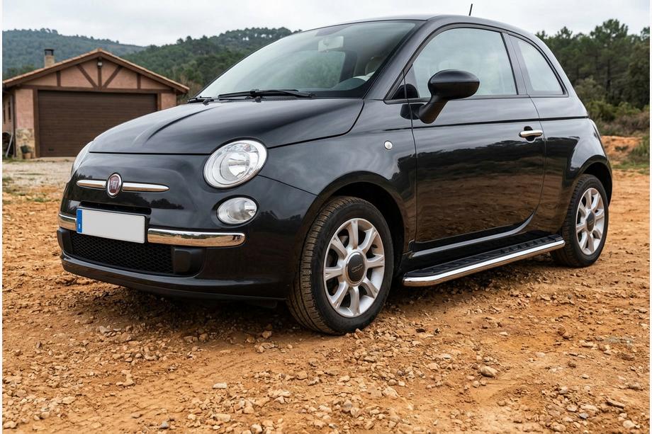 Fiat 500/500L 2013-2022 Pedane Laterali Maydos V1 (2 pz, Alluminio e Acciaio Inox) Image
