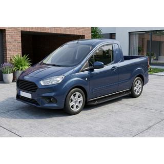 Pedane Laterali RedLine Black (2 pz, Alluminio) Ford Courier 2014-2023 foto 1